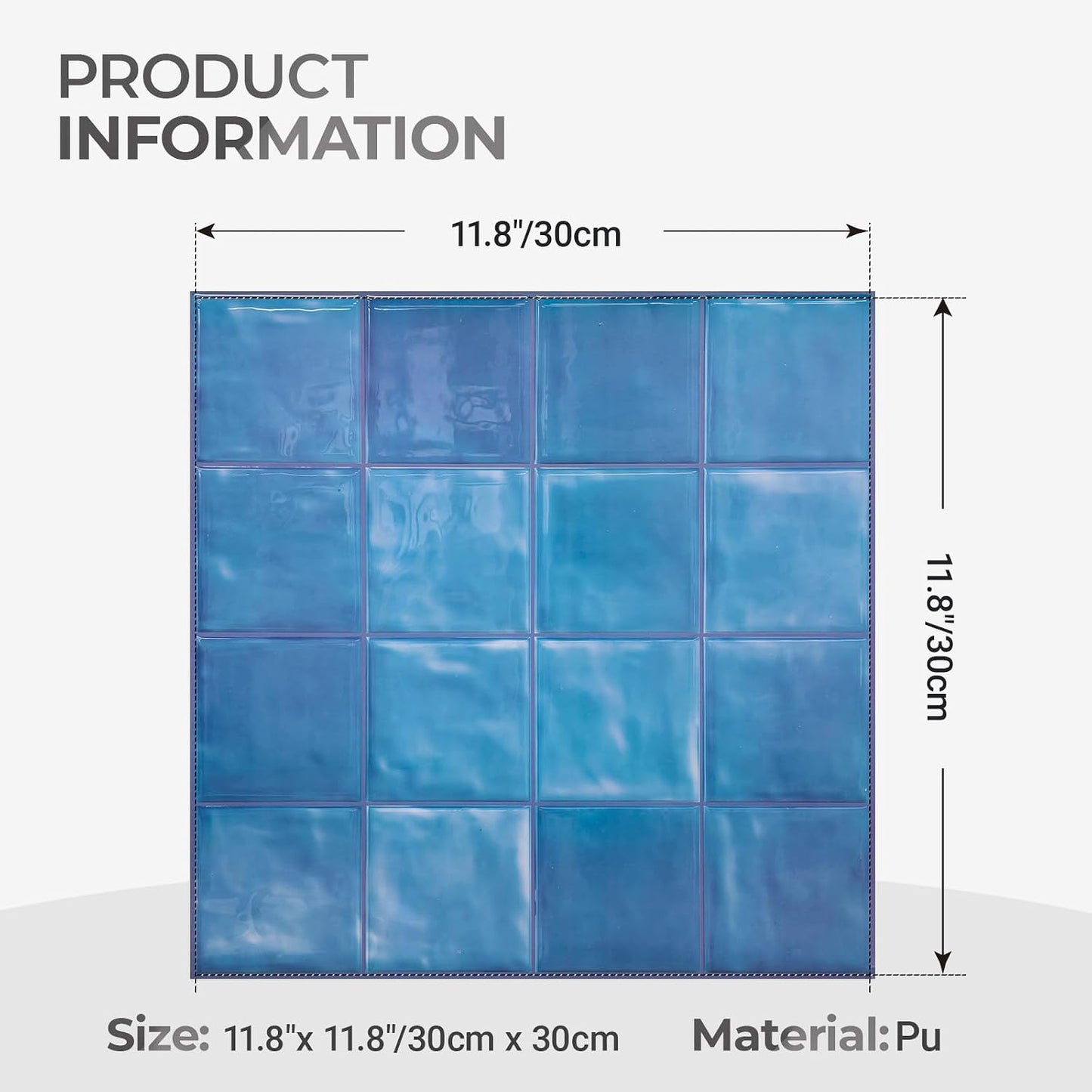 5 Sheets Peel and Stick Backsplash, Self Adhesive Wall Tiles, 3D Adhesive Tile Backsplash, 12"x12"Premium Self Adhesive Wall Tiles Peel and Stickfor Kitchen, Bathroom, RV(Spring Moss)