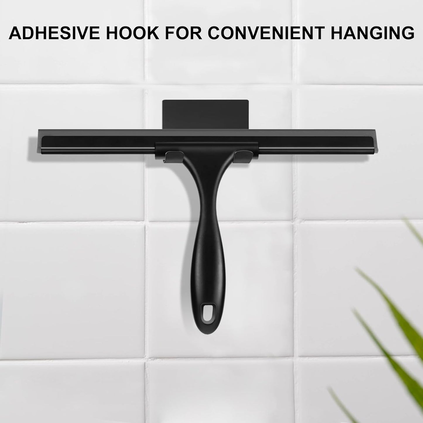 SetSail Squeegee for Shower Glass Door Stainless Steel Shower Squeegee for Glass Doors All-Purpose Window Squeegee for Tile Shower Walls, Sink, Mirror, Bathroom, Car Window Cleaning 10 Inches