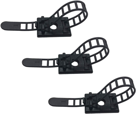 25 Pieces Desk Wire Organizer Cable Ties Zip Ties Adhesive Cord Clips Cable Management Cord Keeper Desk Wire Management | Compact 25-pack for desks, entertainment centers, and small home cable setups; adjustable nylon straps release for reuse.