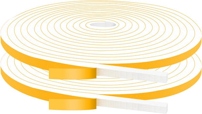 Strong Adhesive Weather Stripping, High Density Weatherproof Weather Stripping Door Seal Strip for Sliding Door, Windows,Noise-Reduction Foam Sealing Strip, White(1/2 in x 1/4 in x 13Ft) - Colors B