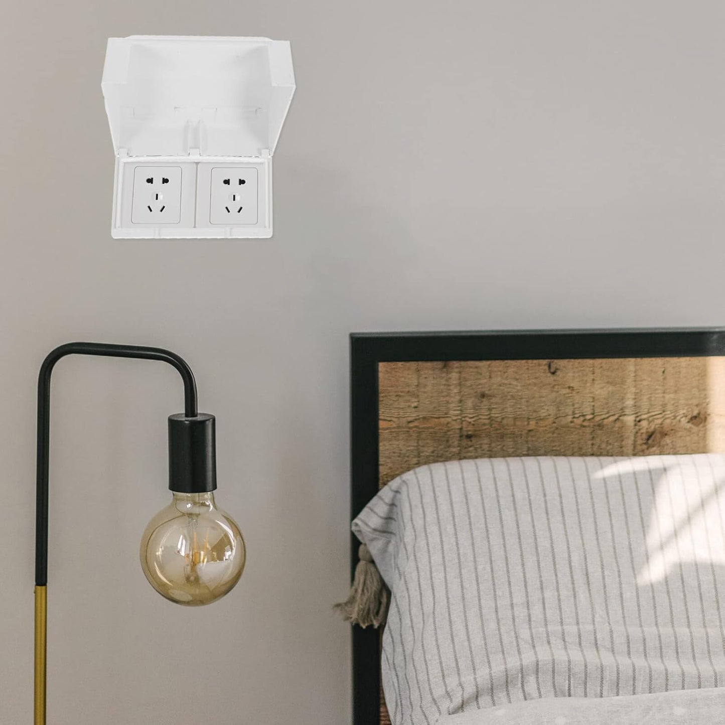 VANZACK Safety Outlet Cover Case Box, Outlet Covers Baby Proofing, Double-Position Socket Covers for Outlets Baby Proof, Plug Covers for Electrical Outlets
