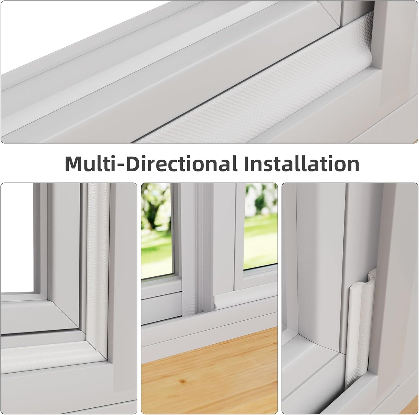 315 Inch T Shape Window Weather Stripping Door Seal Strip,Self Adhesive Window Insulation Foam Weather Strip,Soundproofing Draft Stopper for Doors Bottom and Side Gap Blocker(White)