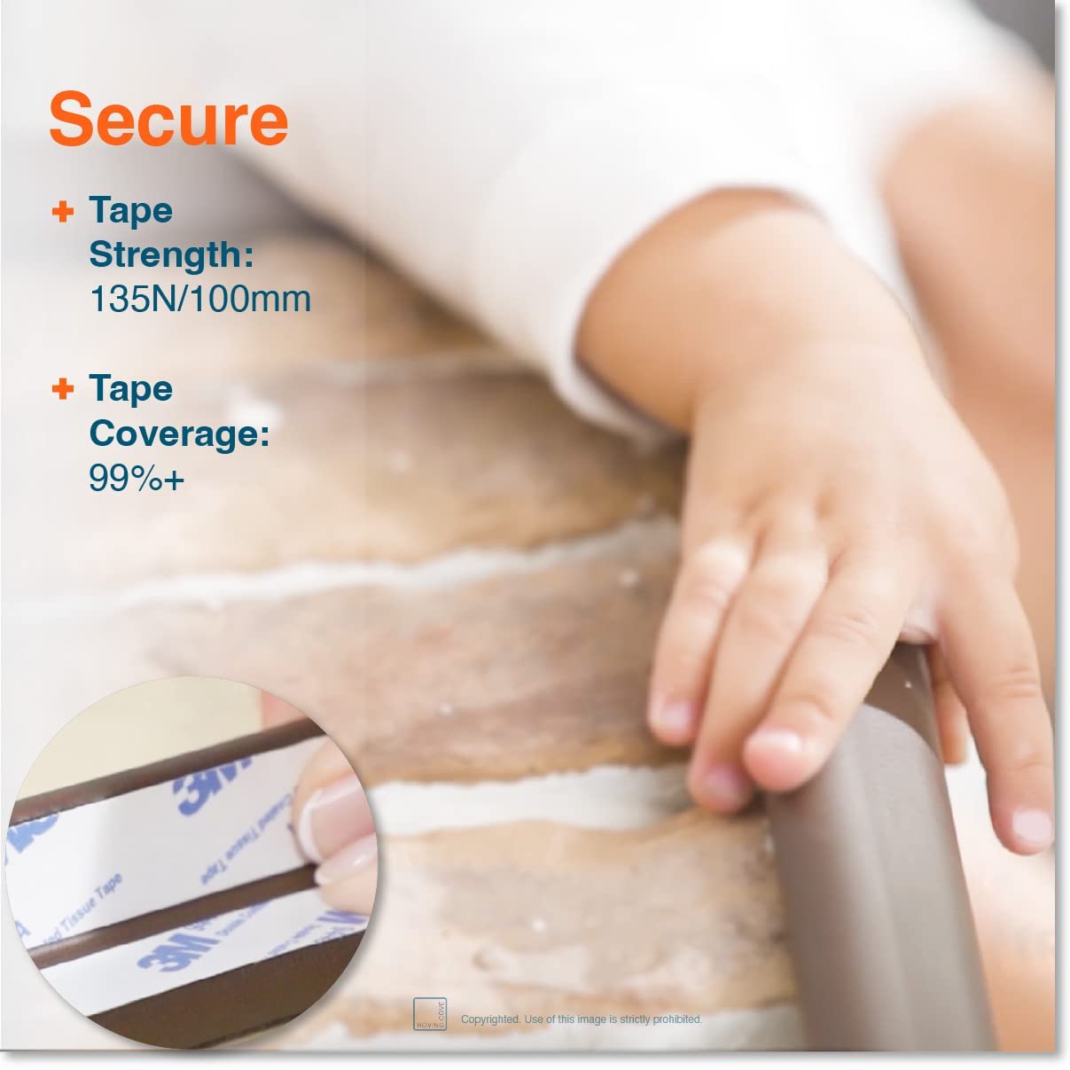 Roving Cove Slimfit Corner Edge Protector for Baby Proofing (Small 15ft Edge 4 Corners), Furniture Safety Bumper Guard, Soft NBR Rubber Foam, 3M Adhesive, Oyster White (Off White)