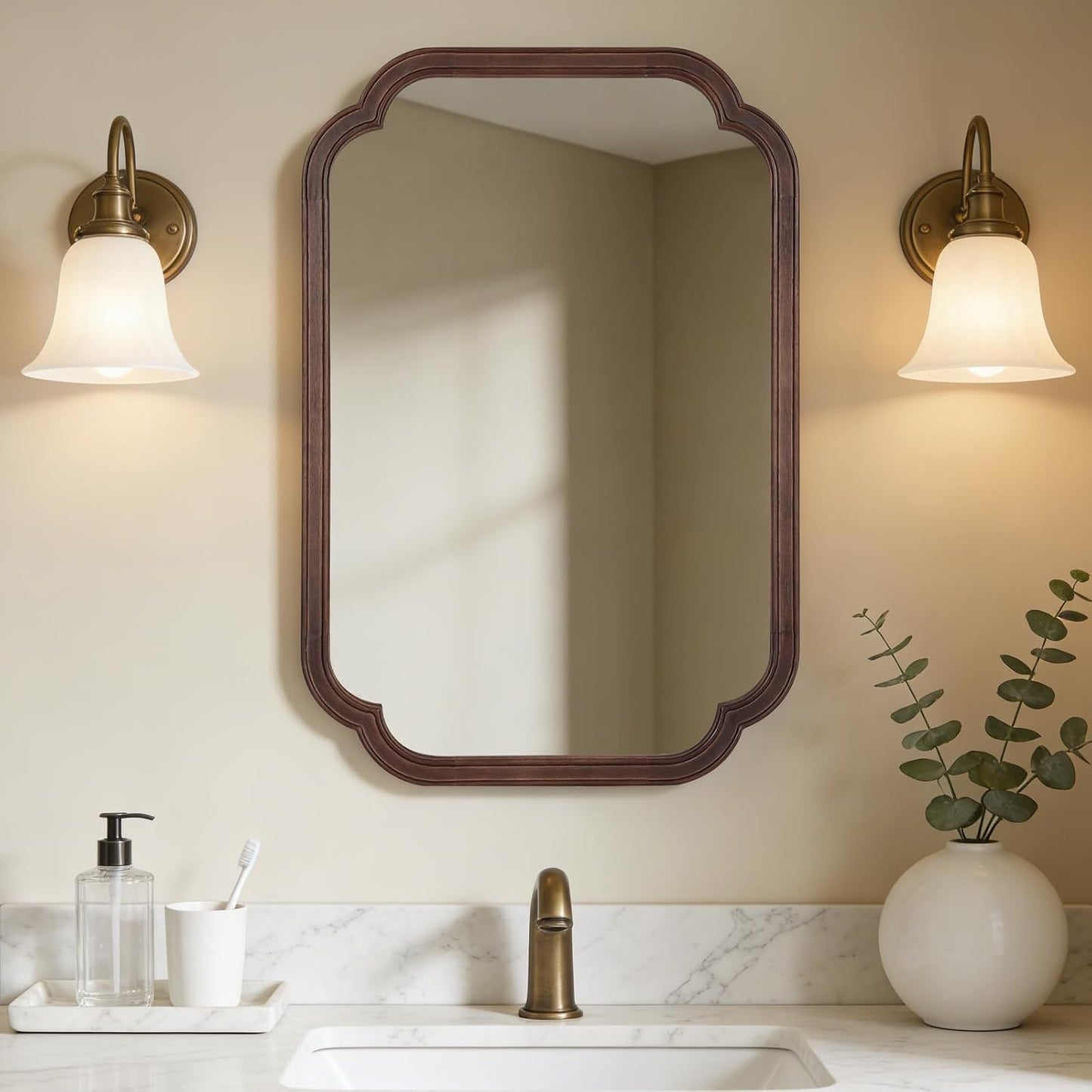 WallBeyond Full Length Mirror Wall Mounted 65"x22", Rustic Wooden Frame Floor Mirror, Large Full Body Mirror for Bedroom, Leaning or Hanging Against Wall, Natural