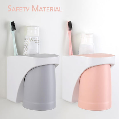 Magnetic Toothbrush Holder,sgzscl Flexible Wall Mounted Cup Water Drain Space Saving Storage Suction Organizer for Bathroom
