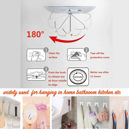 Heavy Duty Adhesive Hooks 33 lb(Max) 15KG,Waterproof and Oilproof Reusable Seamless Hooks Heavy Duty Wall Hook for Kitchen Bathroom Office 24 Pack