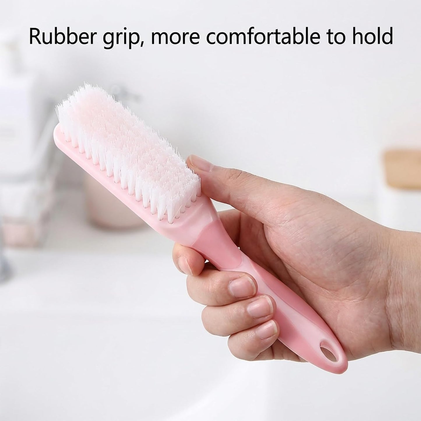 3 PCS Shoe Cleaning Brush, Scrub Brush for Stains, Laundry Scrub-Brush, Shoe Brushes with Long Handled, Soft Bristle Cleaning-Brush, Laundry Stain Remover Brushes for Clothes, Carpet, Shoes (8 Inch)