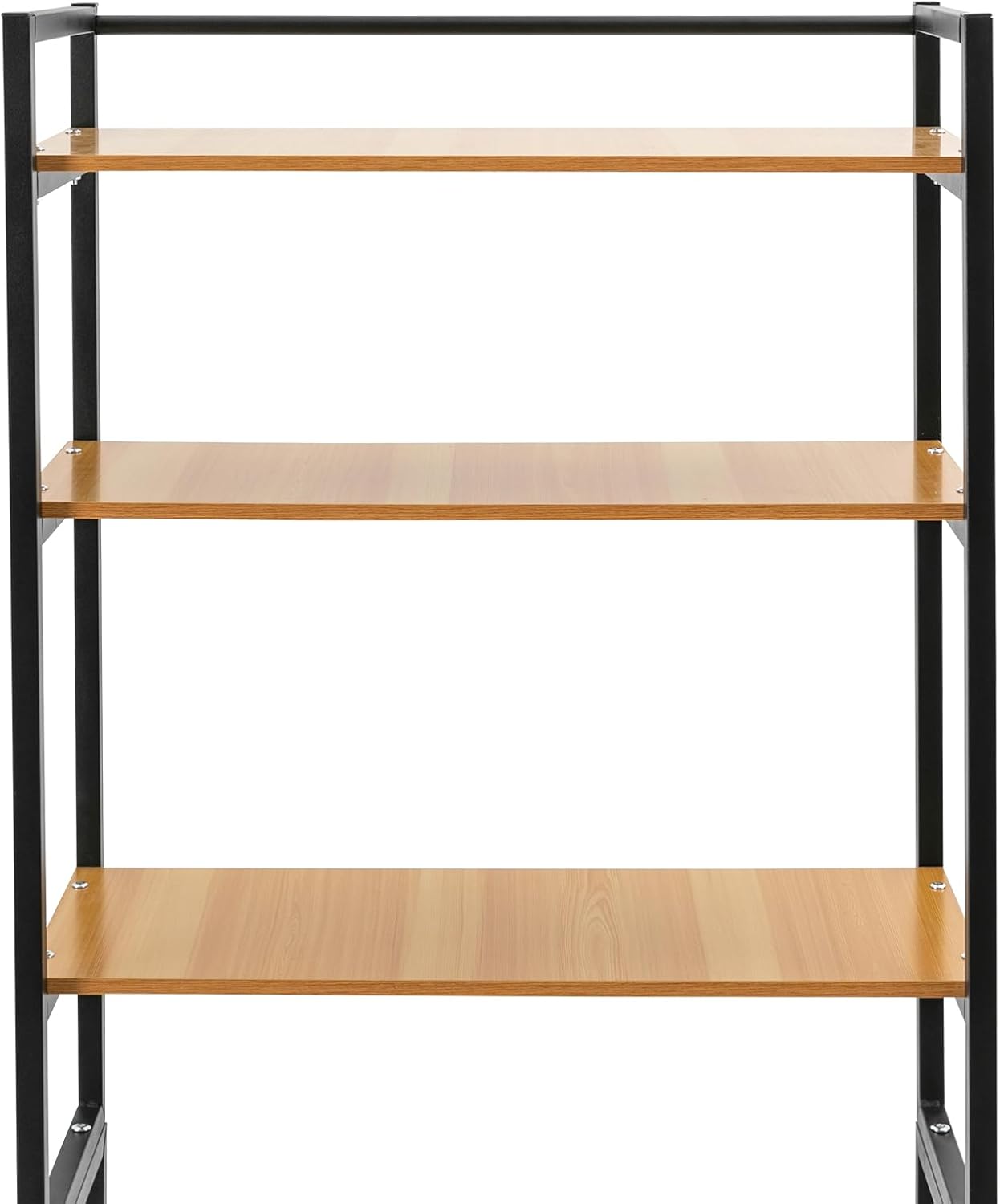 Bathroom Storage Shelf, Over the Washer and Dryer Storage Shelf, 3-tier Bathroom Rack for Washing Machine, Bathroom Storage and Organizer Rack for Hanging Towels and Drying Clothes (Black, Oak)