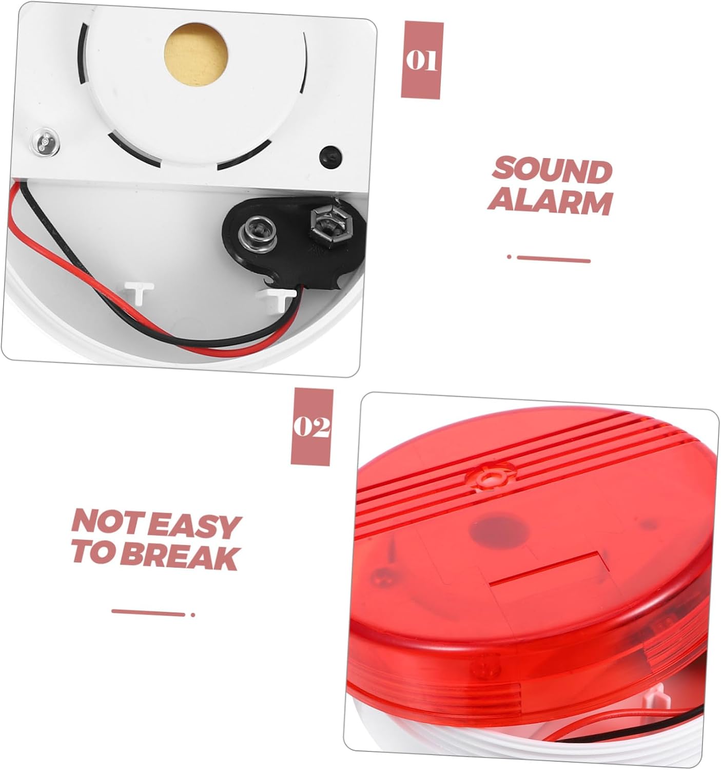 Water Leak Detector Sensor with Sound and Light Alarm for Basement Under Sink Bathroom Easy Use No Installation Needed Household Leak Prevention Device