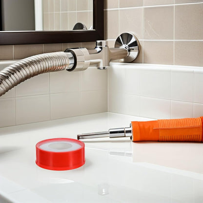 10 Rolls PTFE Thread Pipe Tape for Plumbing Connections Waterproof Plumbers Tape with High Pressure Resistance and Easy Installation for Water Pipes in Industrial Applications