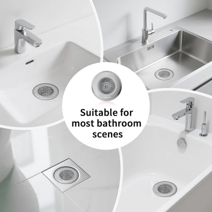 TRAPMATE Shower Drain Hair Catcher, 4.4" Easy Clean Bathtub Drain Hair Catcher, Anti-Slip Bath Tub Drain Protector, Upgraded 304 Stainless Steel Shower Sink Drain Cover for Bathroom (Patented Product)