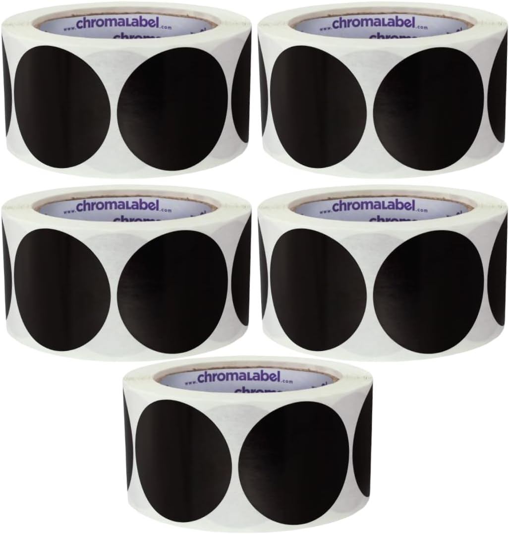 ChromaLabel 2 inch Color-Code Dot Labels | 500/Roll (Yellow)