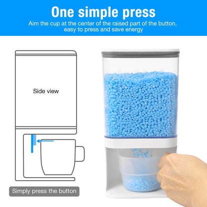 Conworld Laundry Detergent Dispenser, Wall Mounted Laundry Beads Dispenser for Scent Booster Beads, Stain Remover Powder, Bath Salts, Rice, Beans Grain and Dry Food, Laundry Scent Booster Container