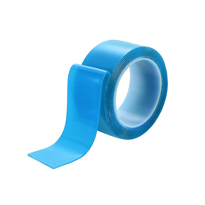 HARFINGTON Double Sided Nano Tape 10FT x 2" x 0.04" Multipurpose Removable Clear Mounting Tape Washable Waterproof Picture Hanging Adhesive Strips with Blue Liner for Carpets Posters