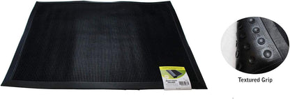 HAWK Heavy Duty Rubber Scraper Mat | Size 18" x 30" (45 x 75 cm) | 9mm Thickness | Anti Slip | Anti Fatigue | Great For Cleaning Boots & Shoes