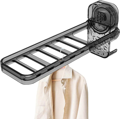 Laundry Drying Rack Wall Mount Clip On Clothes Dryer Bar, 6 Holes, | Clothes Drying Rack for Outdoor Camping, Hotel, Student Apartments, Travel, Hotel Stays, Business Trips, Household