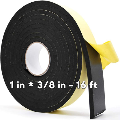 Neoprene Weather Stripping -2" W x 1/8" T- Self Adhesive Foam Rubber Seal Strip Tape for Sliding Door Window Insulation