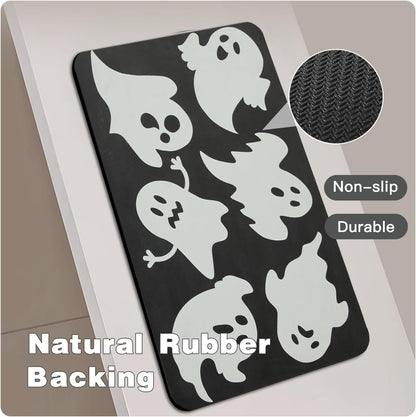 TYUU Bath Mat, Bathroom Rugs Non Slip Washable Thin Absorbent Quick Dry Bath Mat Fits Under Door Bathroom Floor Mat Perfect for Bath, Shower, or Sink 16"x24" Dark Grey