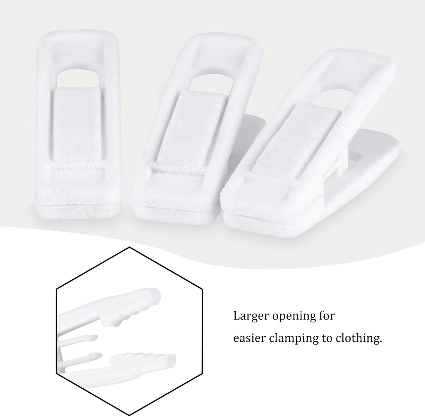 Tinfol Velvet Hanger Clips, 24 Pack Black Pants Hangers Clips, Large Opening Clothes Pin, Strong Finger Flocked Clip Perfect for Use with Slim-line Clothes Velvet Hanger