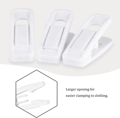Tinfol Velvet Hanger Clips, 24 Pack Black Pants Hangers Clips, Large Opening Clothes Pin, Strong Finger Flocked Clip Perfect for Use with Slim-line Clothes Velvet Hanger