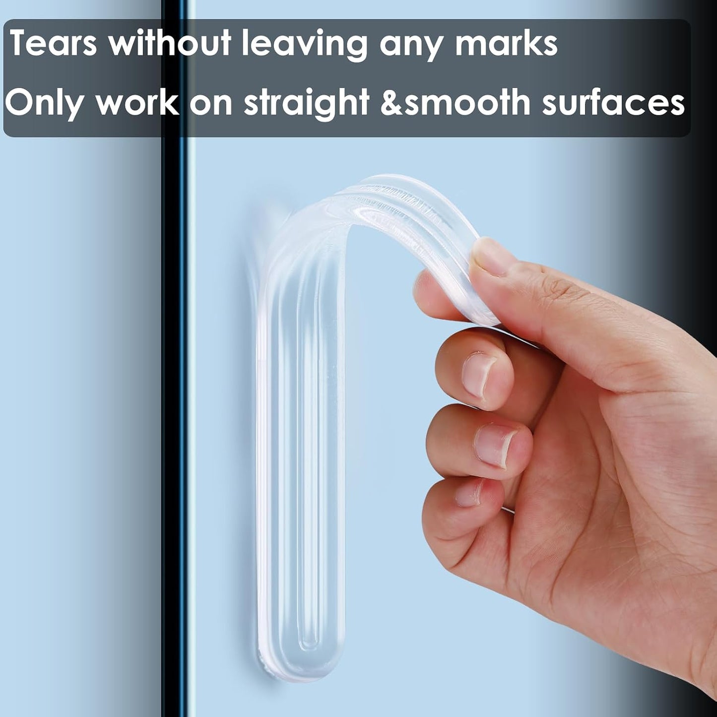 4PCS Long Furniture Bumpers - Wall Protector Guards, Fridge Door Stopper, 5.5x0.7x0.2inches