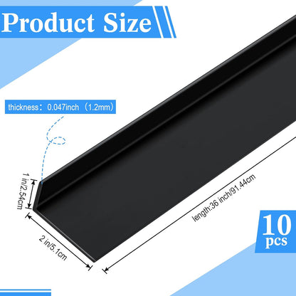 Sasylvia 10 Pcs Wall Corner Protector Guards, Vinyl 3/4 x 48 Inches Corner Trim Molding, Avoid Scratching Scuffs, Ease Install and Cleaning for Door Countertop Furniture Cabinet Protection, Clear