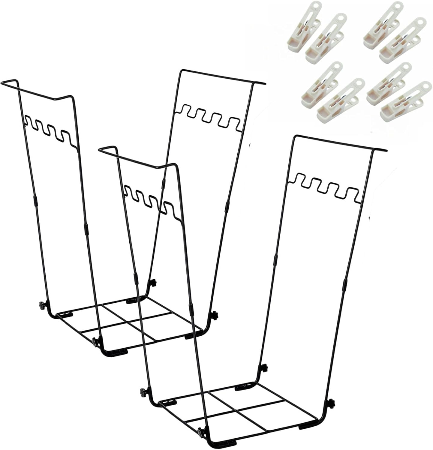 Garden Trash Bag Holder - Outdoor Leaf Bag Support Stand Multi-Use Metal Garbage Bag Holder Frame Holds 30-45 Gallons Bag for Leaves, Camping, Yard Weeding, Lawn Party