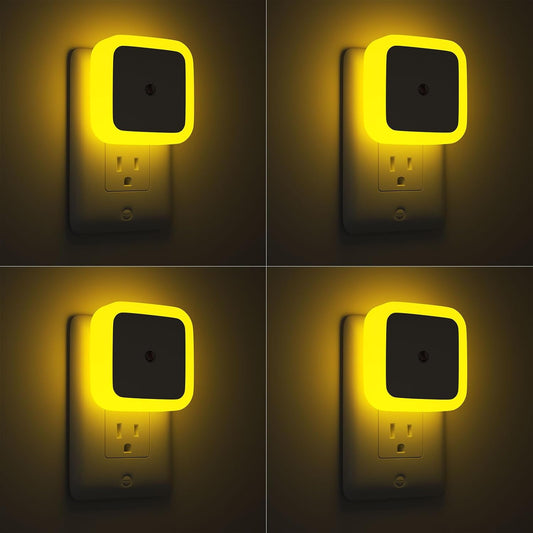 Sujeet Night Light, Night Lights Plug into Wall 4-Pack, Nightlight Plug in Night Lights, Dusk to Dawn Night Lamp Led Night Light for Bedroom, Bathroom, Hallway Warm White