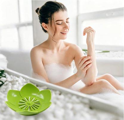 Soap Dish Holder for Shower Bar Double Layer Cute Lotus Shape Adhesive Tray Sink Wall Mounted Shampoo NO-Drilling Self Draining Hanging Saver Rack Plastic Bathroom Bathtub Kitchen，Pink