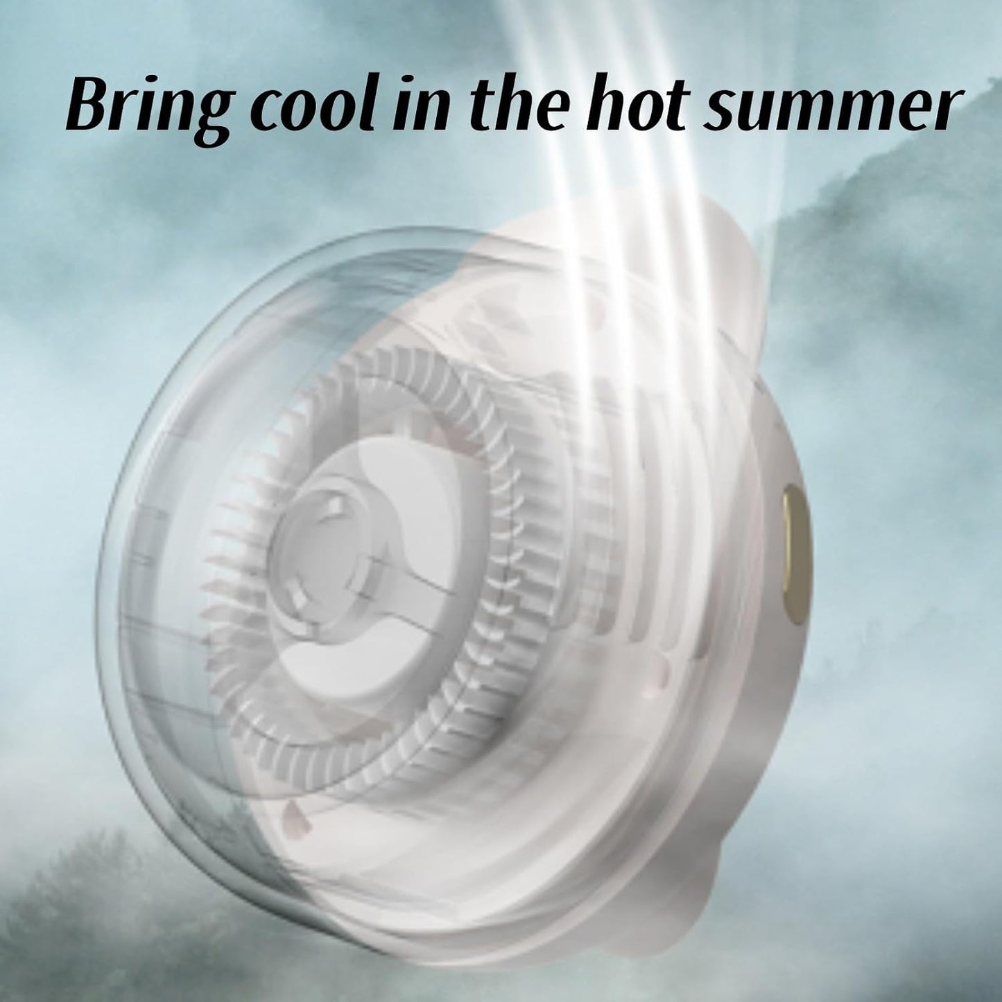 Portable Clip On Fan for Shirt, Mini Fan With Clip, Silent Bladeless Adjustable 3 Speeds Suspended Waist Fans, 2026 New Wearable Small Fans for Outdoor & Travel & Office, Travel Accessories (Green)