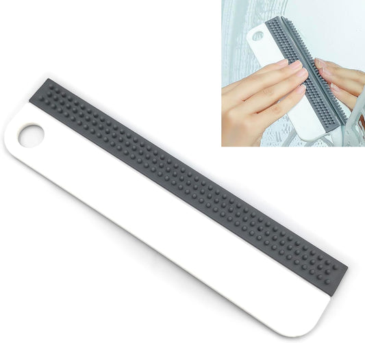 All-Purpose Mini Soft Rubber Window Squeegee Window Scrubber Scraper Glass Cleaning Squeegee Tool for Glass,Shower Door,Mirrors,Bathroom,Kitchen Countertops,Car Windshield (1)