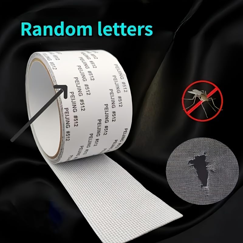 1PC Heavy-Duty Grid Mesh Tape - Self-Adhesive Sash Repair & Window Screen Tape with Super Strong Hold, Good Light Transmission & Weather Resistance for DIY & Home Repair (1PC)
