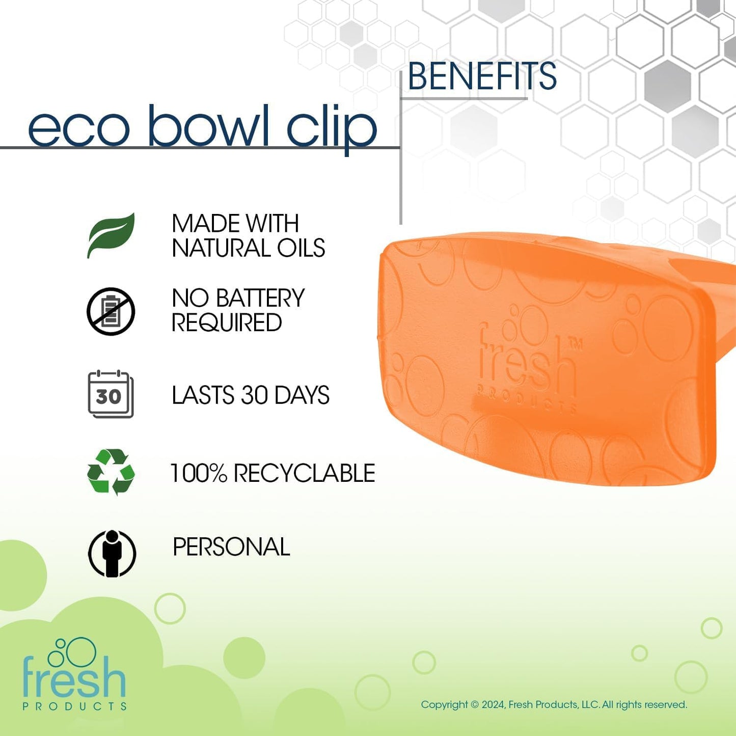 Fresh Products Toilet Bowl Eco Bowl Clip 2.0 Toilet Bowl Air Freshener - Sample Pack (8 Scents)