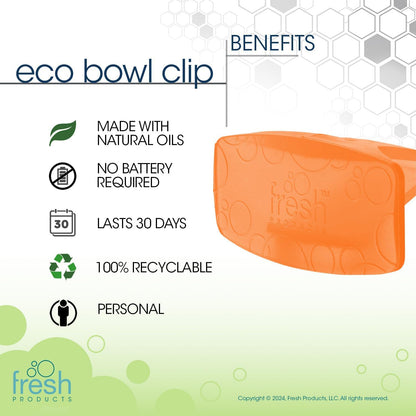 Fresh Products Toilet Bowl Eco Bowl Clip 2.0 Toilet Bowl Air Freshener - Sample Pack (8 Scents)
