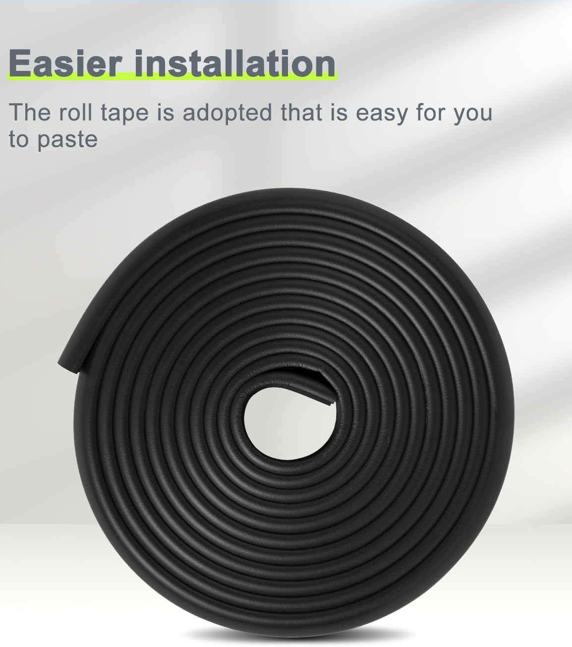Foam Corner Protector Edge and Corner Guard, with 12.5 feet Length Foam Safety Bumpers, Baby Proofing Safety Table Corner Protectors (Coffee 12.5ft)