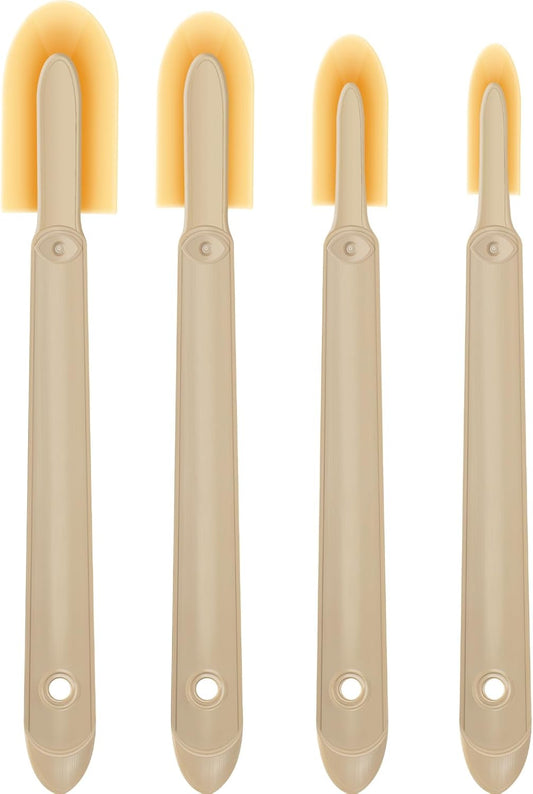 Gisafai 4 Size Set Rubber Caulking Tool Silicone Caulking Finishing Tool Tips Set Applicator with ABS Handle Grip for Brick Skirting Kitchen Bathroom