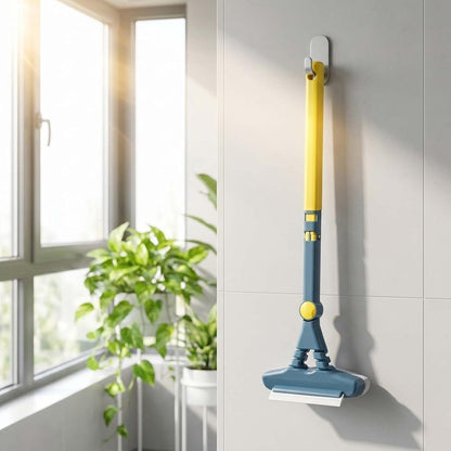 2-in-1 Window Screen Cleaning Brush, No-Disassembly Double-Sided Wiper, Multi-Function Household Cleaner, for Patio, Door, Porch Screens, Glass Windows, Balconies and Hard-to-Reach Areas (Yellow)