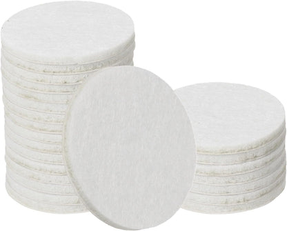 uxcell 32Pcs Non Slip Furniture Pads, 3" Round Self Adhesive Felt Bumpers Noise Reducing Furniture Feet Floor Protector for Chairs Tables Furniture Legs (White 0.2" Thick) - Colors A