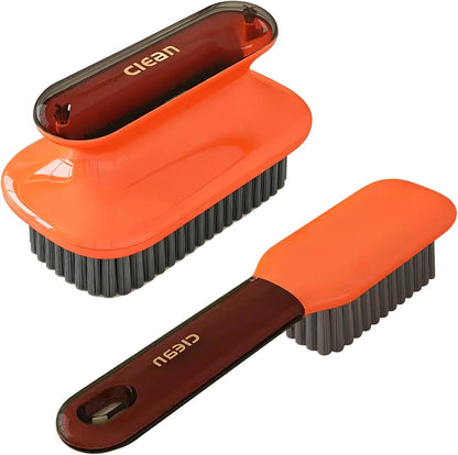 Laundry Stain Brush Household Scrub Brush Laundry Brush for Stain Removal, Soft Bristle Brush 2 Pack Stain Brush for Clothes Scrubbing Bathroom Cleaning Brush, Easy to Hold