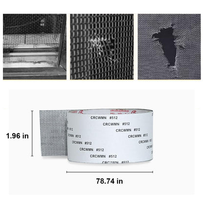 DEAD SKIN Window Screen Repair Kit Tape Repair Kit for Window Screen and Screen Door Strong Adhesive Window Screen Mesh Repair Waterproof Screen Repair Kit（2"× 6.56 ft） Grey