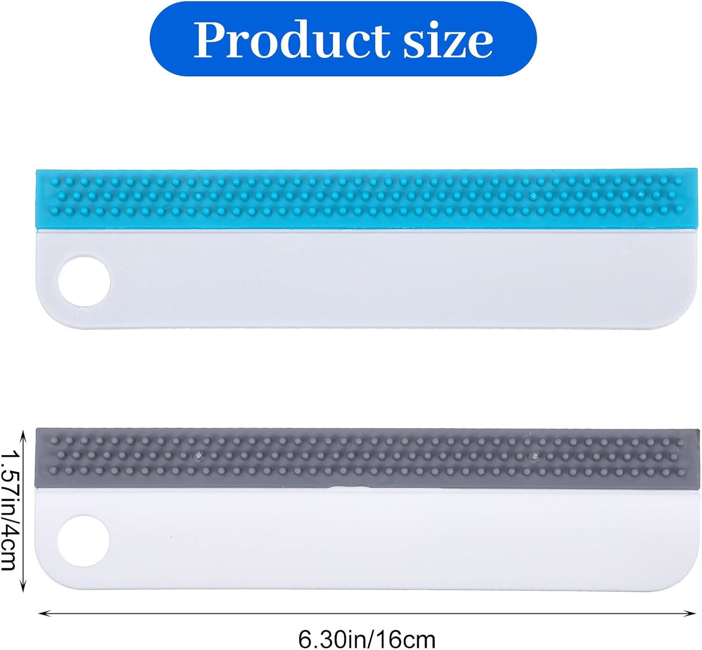 2 PCS Mini Squeegee, Soft Rubber Window Squeegees All-Purpose Sink Squeegee Small Window Scrubber Scraper Squeegees Tool for Kitchens Bathroom Shower Mirrors Car Windshield