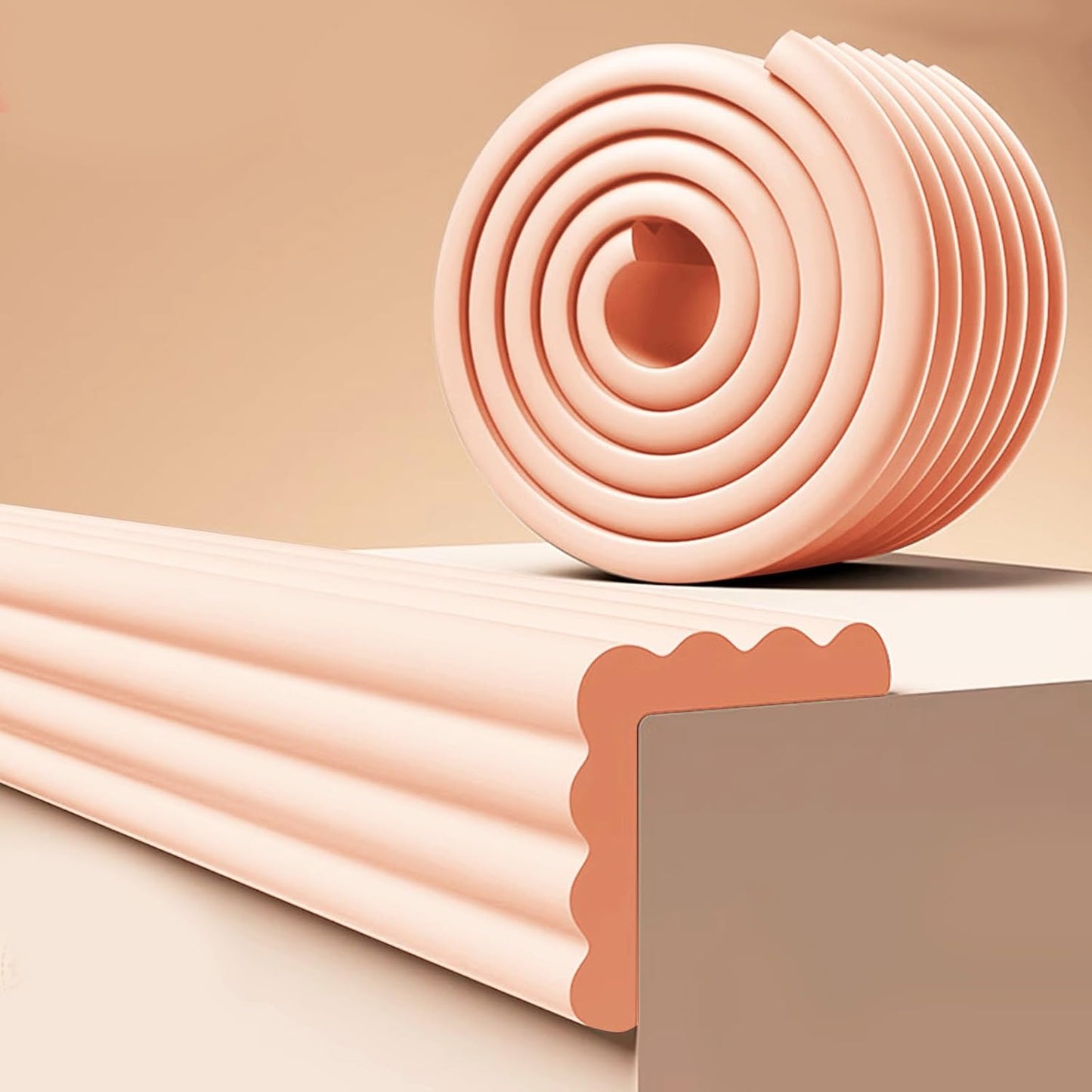 【6.56 Ft】 Baby Edge and Corner Guards - Soft Foam Table Bumper Strip, 3.15inch Wide Furniture Protector for Baby Proofing Table, Fireplace, Wall, Desk (Black)