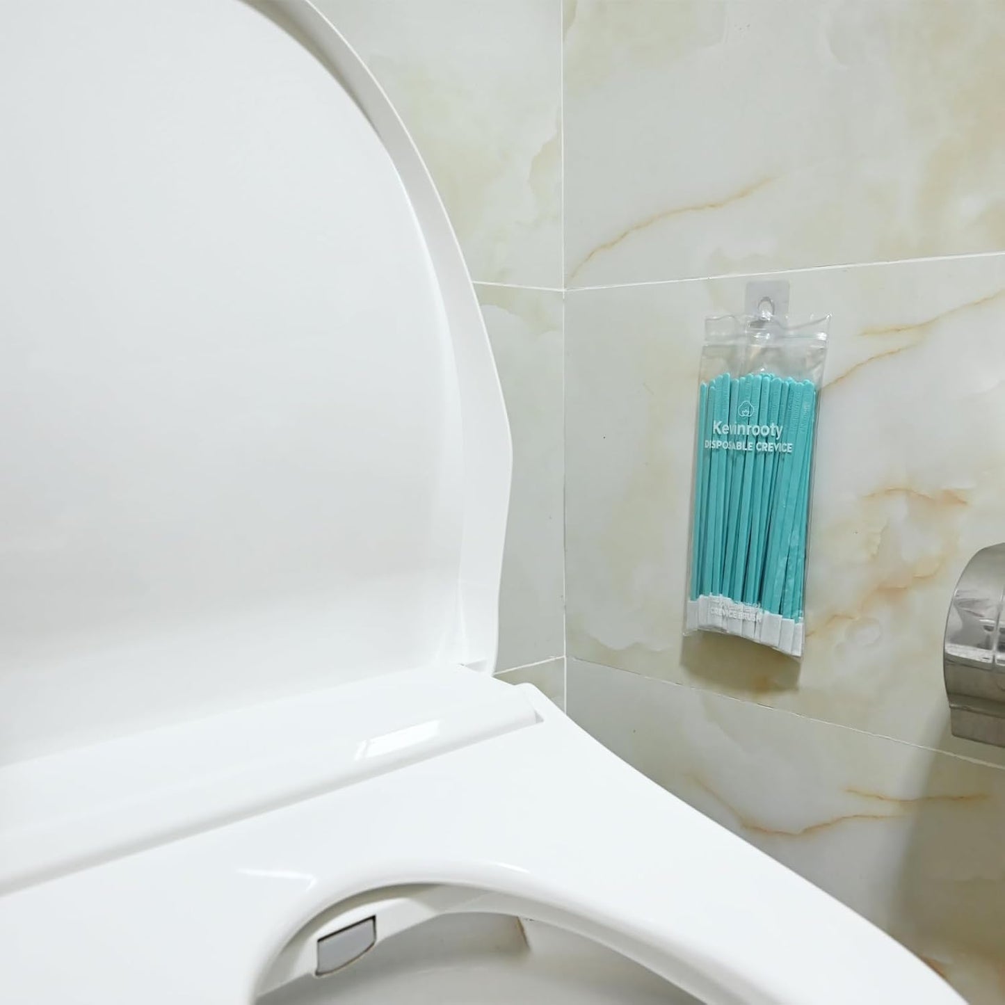 30PCS Crevice Cleaning Brush Tool Kit - Disposable Toilet Brush & Seat Cleaner (Blue)