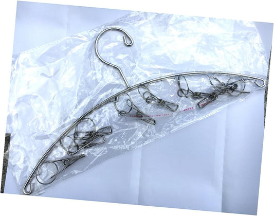 MAGICLULU Stainless Steel Laundry Hanger Clips with High Elastic Clips for Space Saving Drying of Bras Underwear Socks Towels Gloves Resistant Clothes Drying