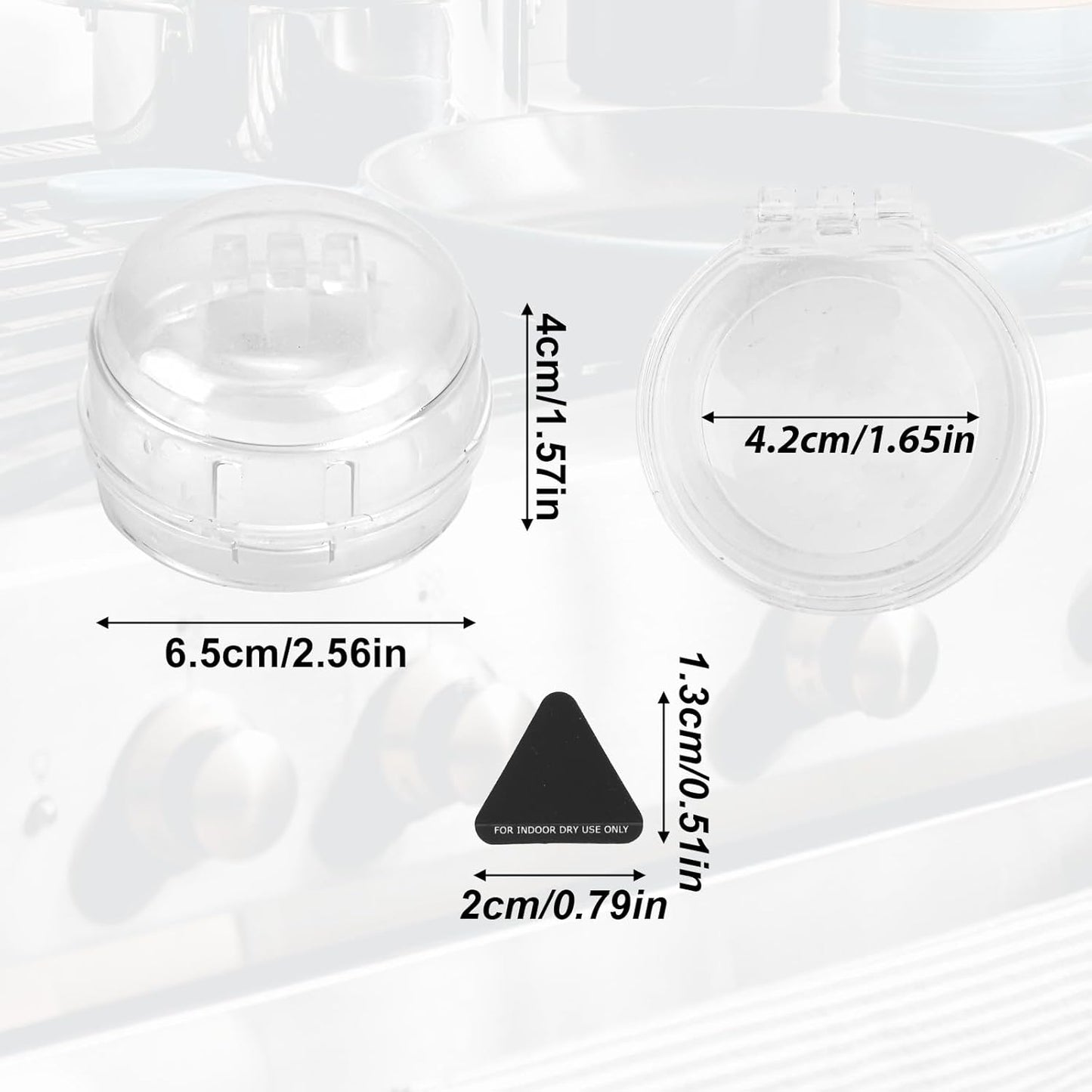 6pcs Stove Knob Safety Covers for Child, Baby Proofing Gas Oven Knob Locks with Heat Alert Stickers Gas Safety Covers for Kids and Pets Proof, Diameter Under 6.5cm/2.56in (Clear)