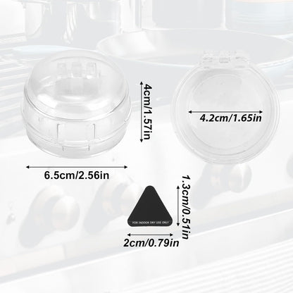 6pcs Stove Knob Safety Covers for Child, Baby Proofing Gas Oven Knob Locks with Heat Alert Stickers Gas Safety Covers for Kids and Pets Proof, Diameter Under 6.5cm/2.56in (Clear)