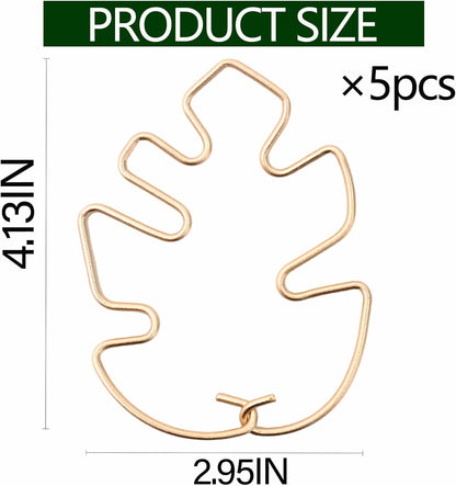 5PCS Monstera Plant Stem Support Stakes - 5.5 * 5.5IN Metal Supports for Monstera and Fishbone Cactus, Sturdy Frame, Easy Installation, Flexible Protection for Healthy Growth Indoors