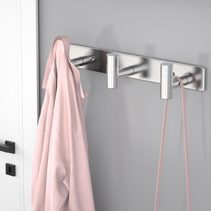 VAEHOLD Black Hat and Coat Wall Mount Rack - 3 Hooks for Robes, Bags, Keys, and Towels - Bathroom Towel Hanger Organizer (1 Pack)