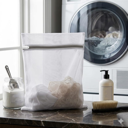 3Pcs Mesh Laundry Bags with Sturdy Zipper,washing Bags for Washing Delicates,Protect Clothes in Washing Machine for Home, College & Dorm (3 Medium)