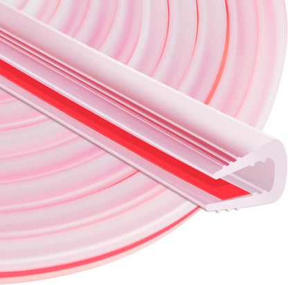 ToLanbbt Rubber Edge Trim U Channel, 1/16" Self Adhesive Sheet Metal Edge Guard Protector, EPDM Seal Strip for Car Doors, Steel Plates, Glass, Hatches, Table Corners, Fit 1/16"(1.6mm), 10Ft, Clear